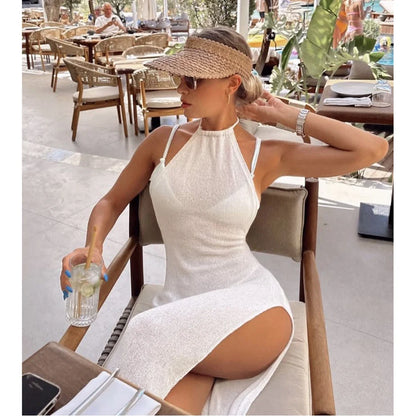 Vestido MONVIA Ibiza: elegancia y transparencia.