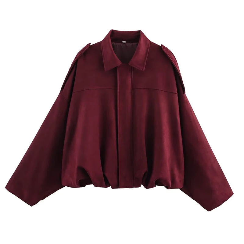 Monvia Élan — Chaqueta bomber • Cuello vuelto • Corte suelto