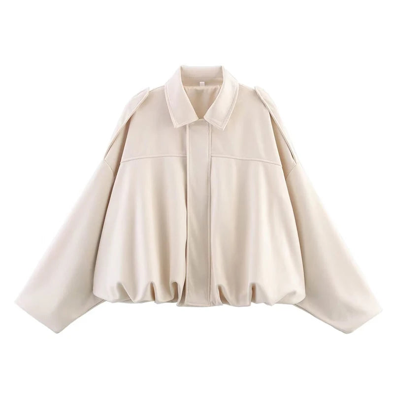 Monvia Élan — Chaqueta bomber • Cuello vuelto • Corte suelto