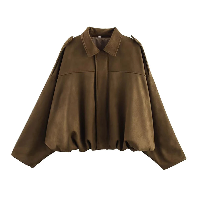 Monvia Élan — Chaqueta bomber • Cuello vuelto • Corte suelto