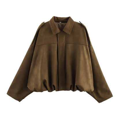 Monvia Élan — Chaqueta bomber • Cuello vuelto • Corte suelto