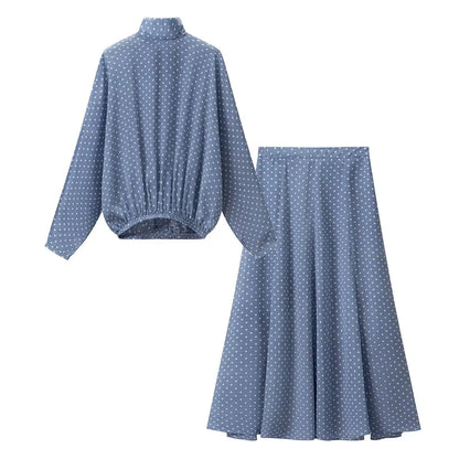 Conjunto KONDALA Dos Piezas – Estilo Retro Navideño y Lunares Vintage