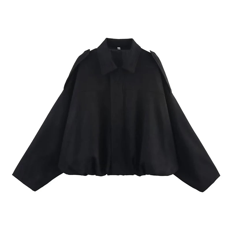 Monvia Élan — Chaqueta bomber • Cuello vuelto • Corte suelto