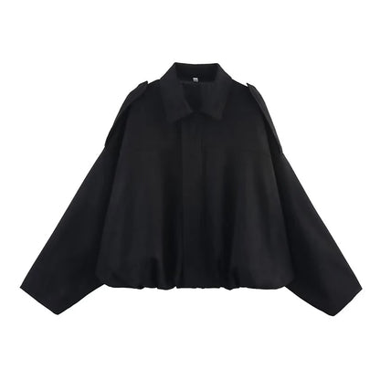Monvia Élan — Chaqueta bomber • Cuello vuelto • Corte suelto