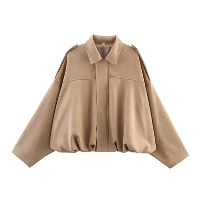 Monvia Élan — Chaqueta bomber • Cuello vuelto • Corte suelto