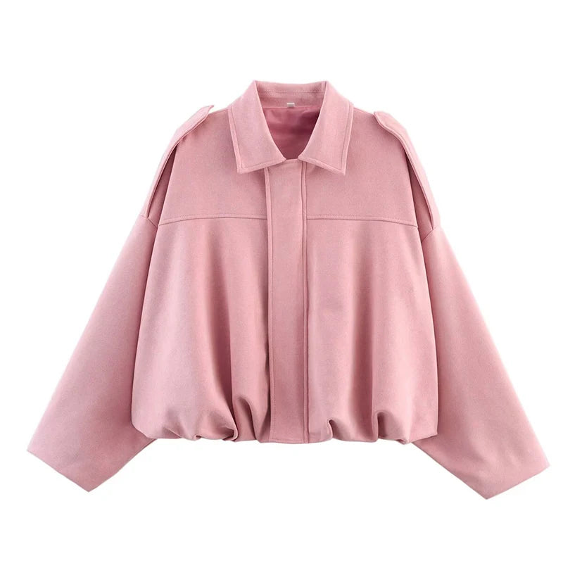 Monvia Élan — Chaqueta bomber • Cuello vuelto • Corte suelto