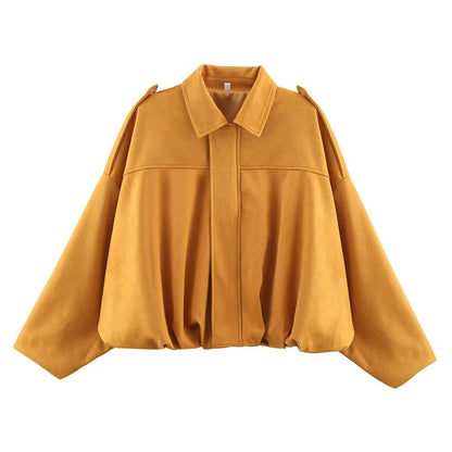 Monvia Élan — Chaqueta bomber • Cuello vuelto • Corte suelto