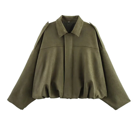 Monvia Élan — Chaqueta bomber • Cuello vuelto • Corte suelto