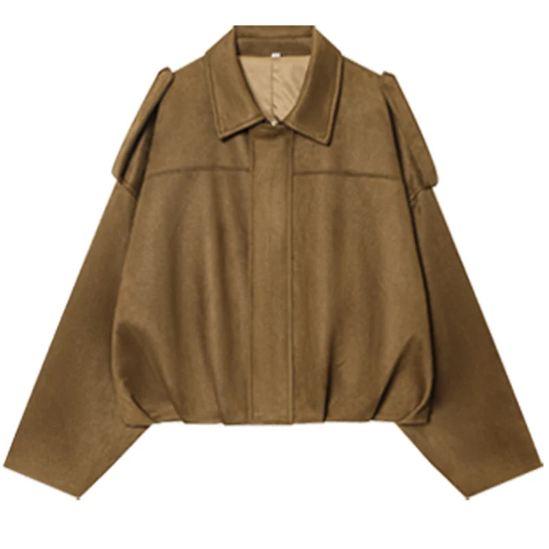 Chaqueta Bomber Monvia Oversize - Efecto Ante
