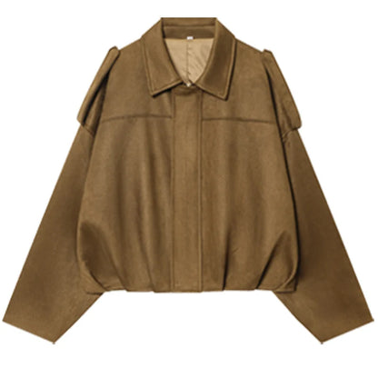 Chaqueta Bomber Monvia Oversize - Efecto Ante