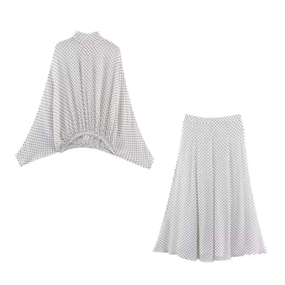 Conjunto KONDALA Dos Piezas – Estilo Retro Navideño y Lunares Vintage