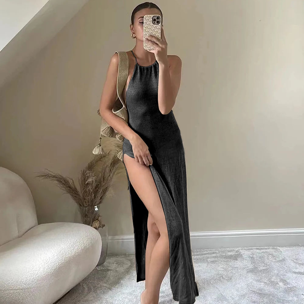 Vestido MONVIA Ibiza: elegancia y transparencia.
