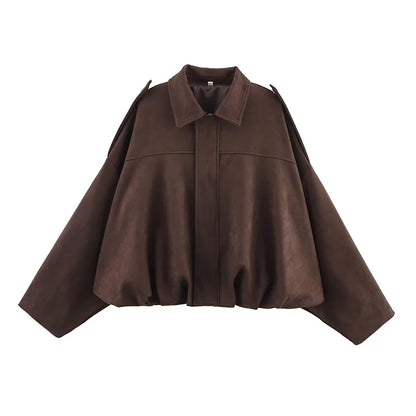 Monvia Élan — Chaqueta bomber • Cuello vuelto • Corte suelto
