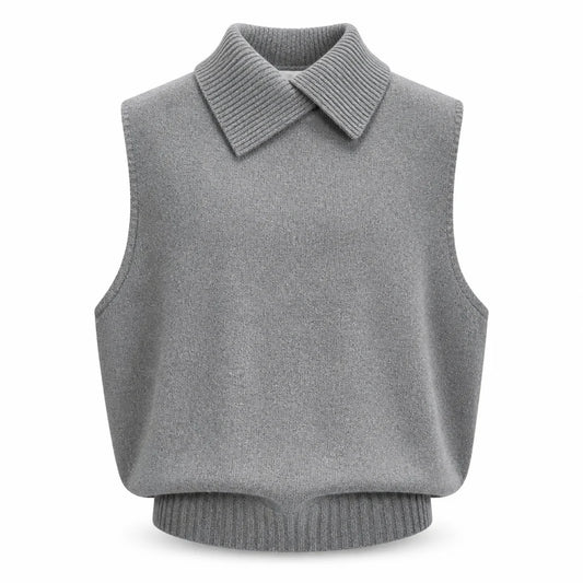 Chal Punto para mujer (otoño e invierno): versátil, informal, de color liso con suela y sin mangas, estilo coreano.
