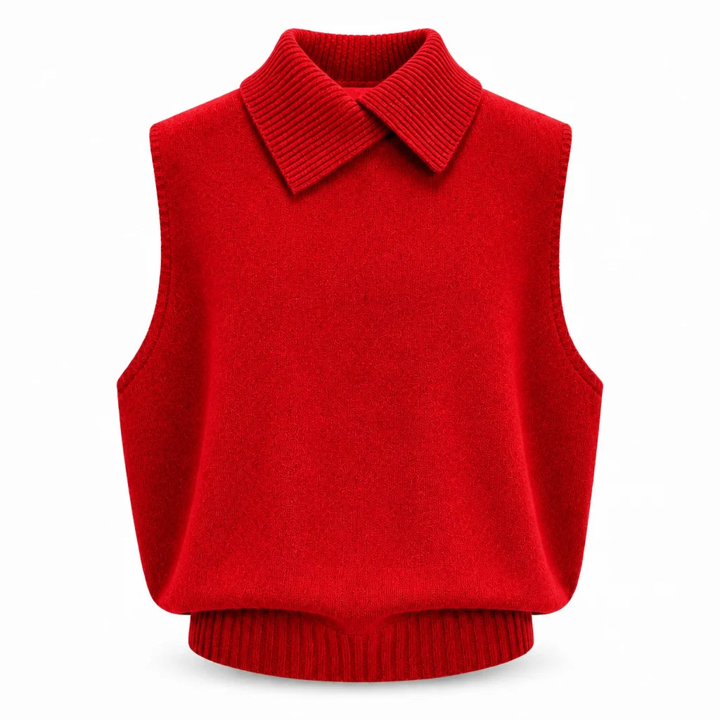 Chal Punto para mujer (otoño e invierno): versátil, informal, de color liso con suela y sin mangas, estilo coreano.