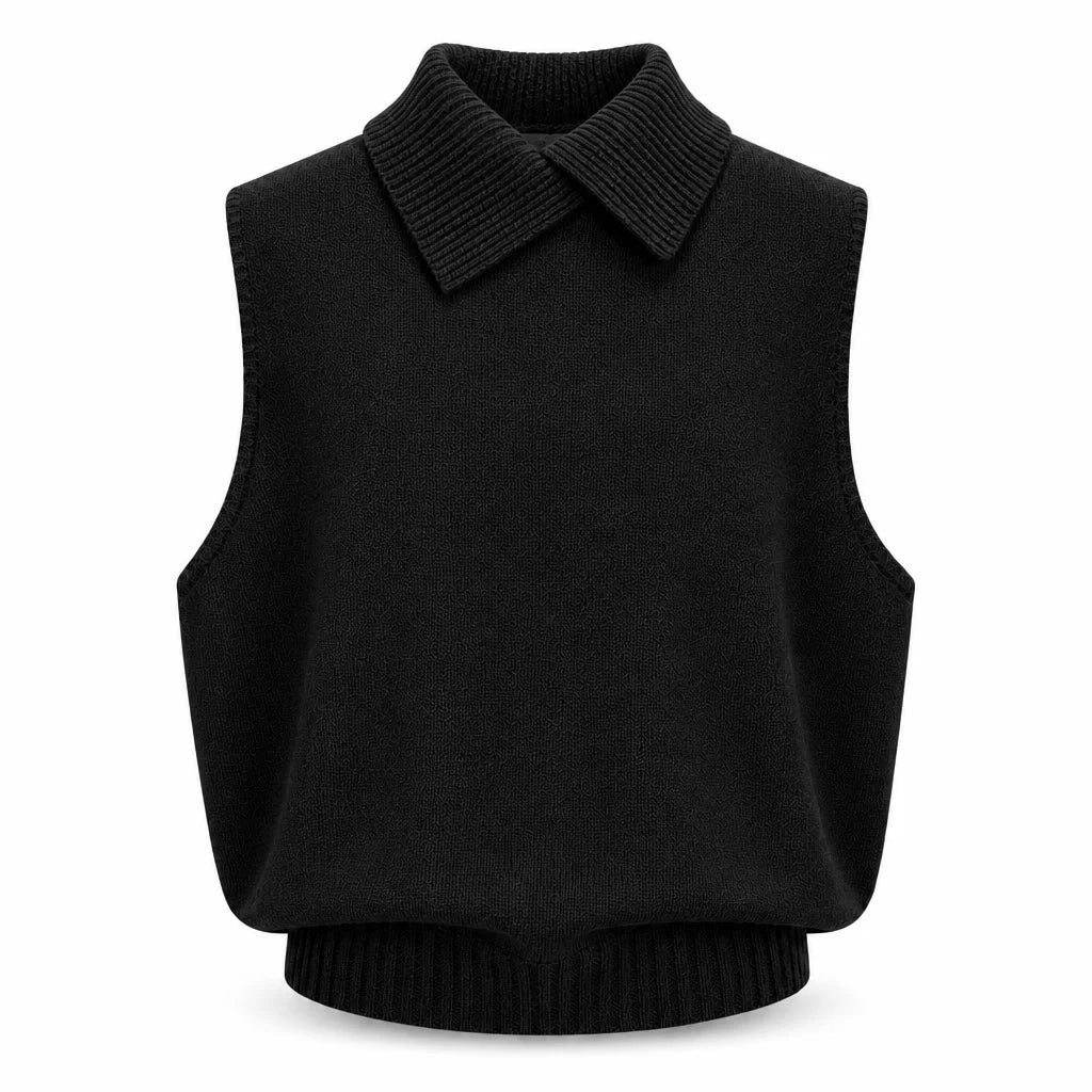 Chal Punto para mujer (otoño e invierno): versátil, informal, de color liso con suela y sin mangas, estilo coreano.