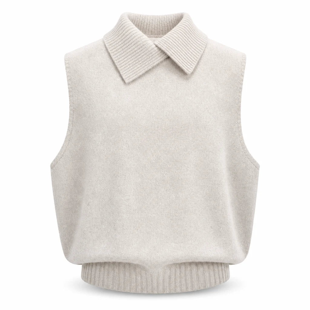 Chal Punto para mujer (otoño e invierno): versátil, informal, de color liso con suela y sin mangas, estilo coreano.